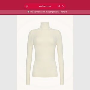 Wolford Ivory Ribbed Merino Turtleneck